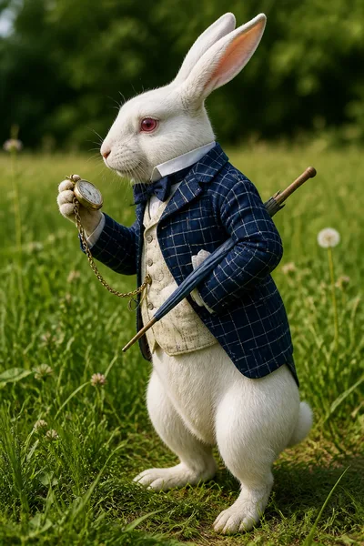Rabbit. Alice in Wonderland, by Lewis Carroll.