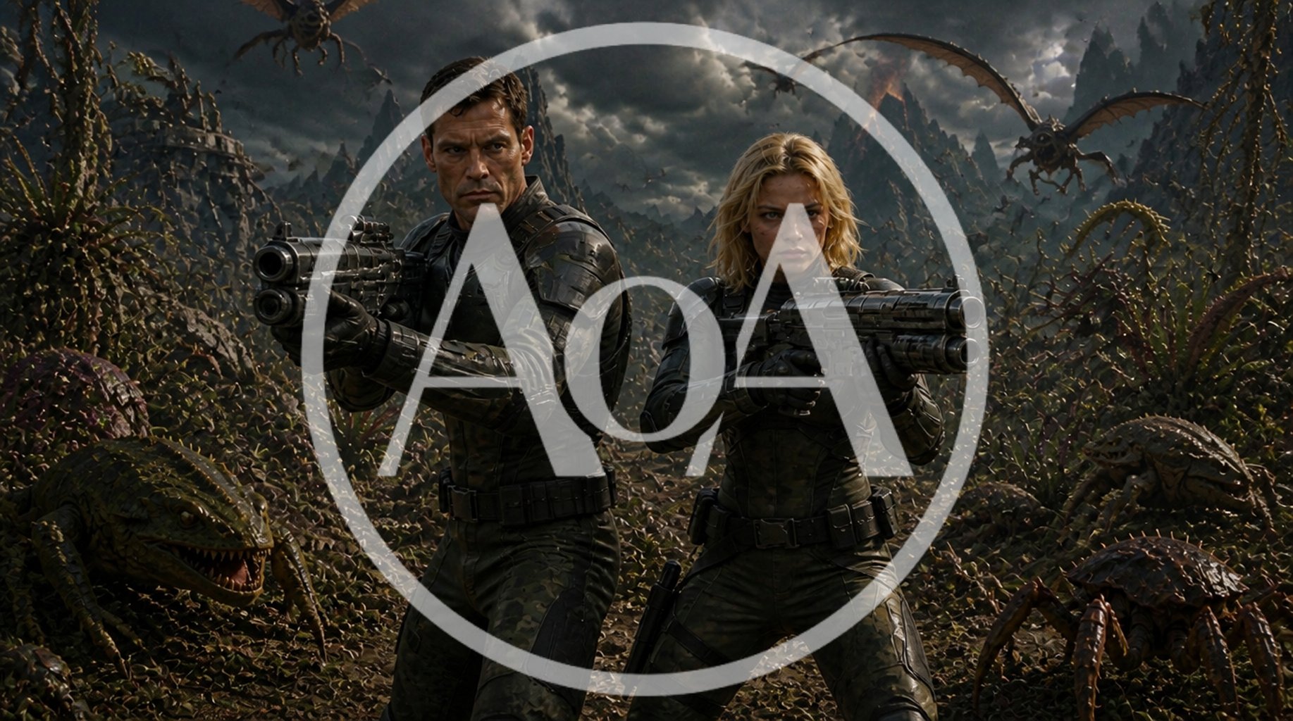 Jason dinAlt and Meta, main characters of sci-fi novel Deathworld by Harry Harrison