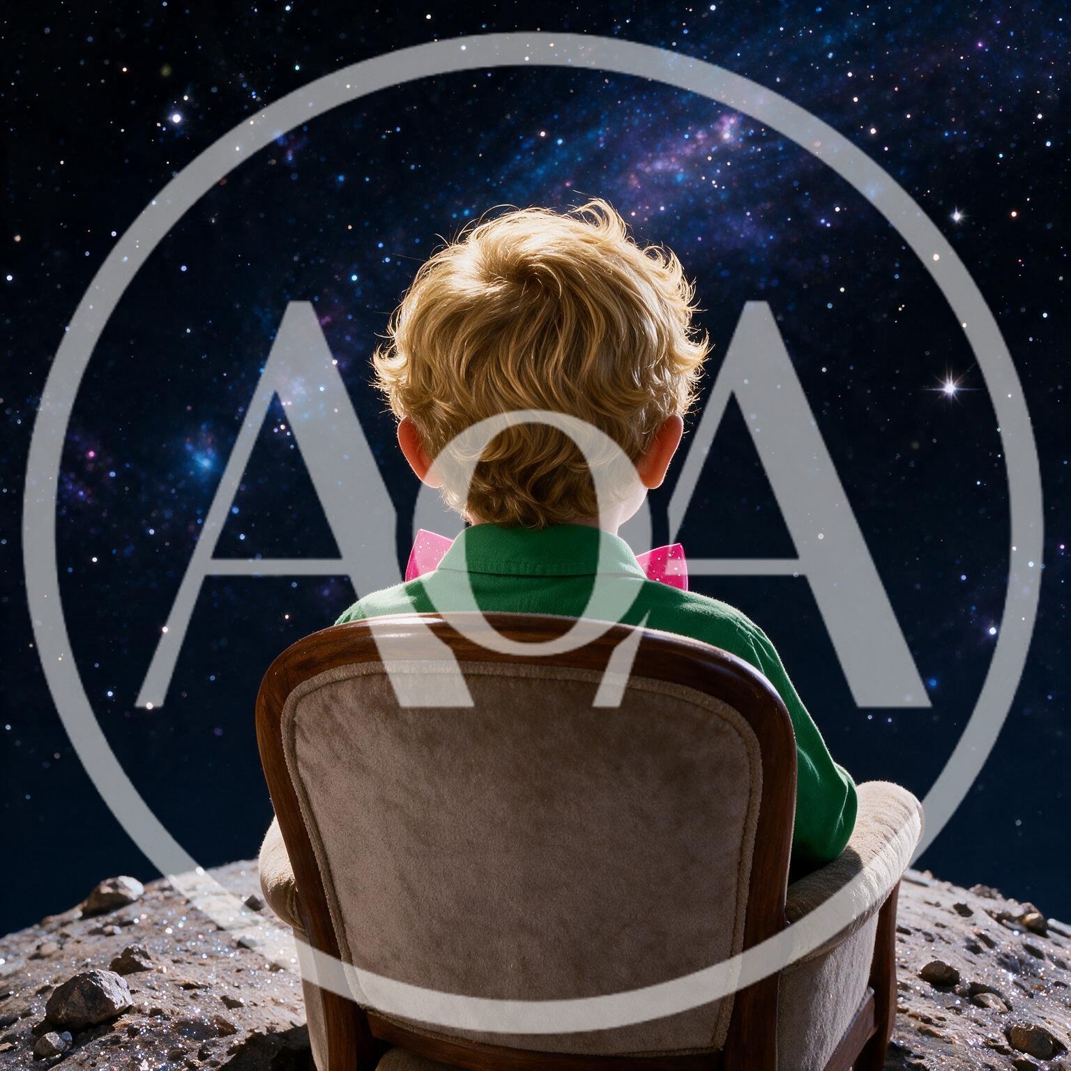 The Little Prince on his asteroid