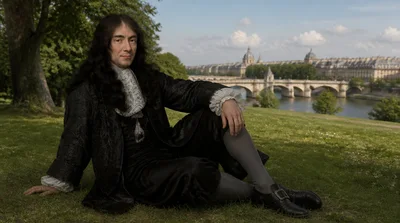 Charles Perrault resting near Paris, 17th century