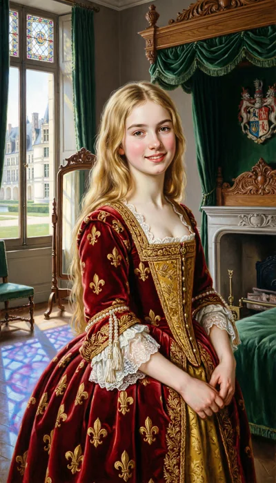 young princess, French king's daughter, 17th century