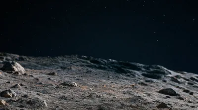 Desolate Rocky Surface Of An Asteroid In Deep Space, 16:9 wallpaper