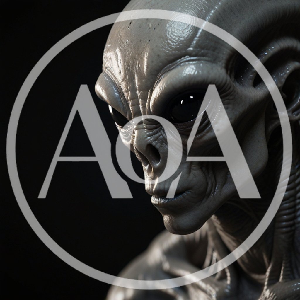 Close Up Portrait Of A Realistic Grey Alien