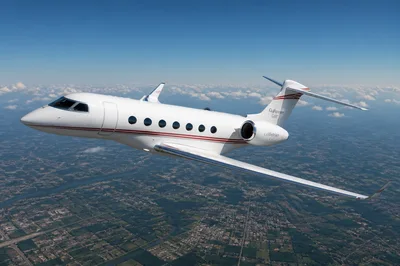 Gulfstream G500, business jet airplane flying in the sky
