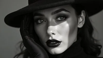 Portrait Of A Glamorous Woman In A Fedora