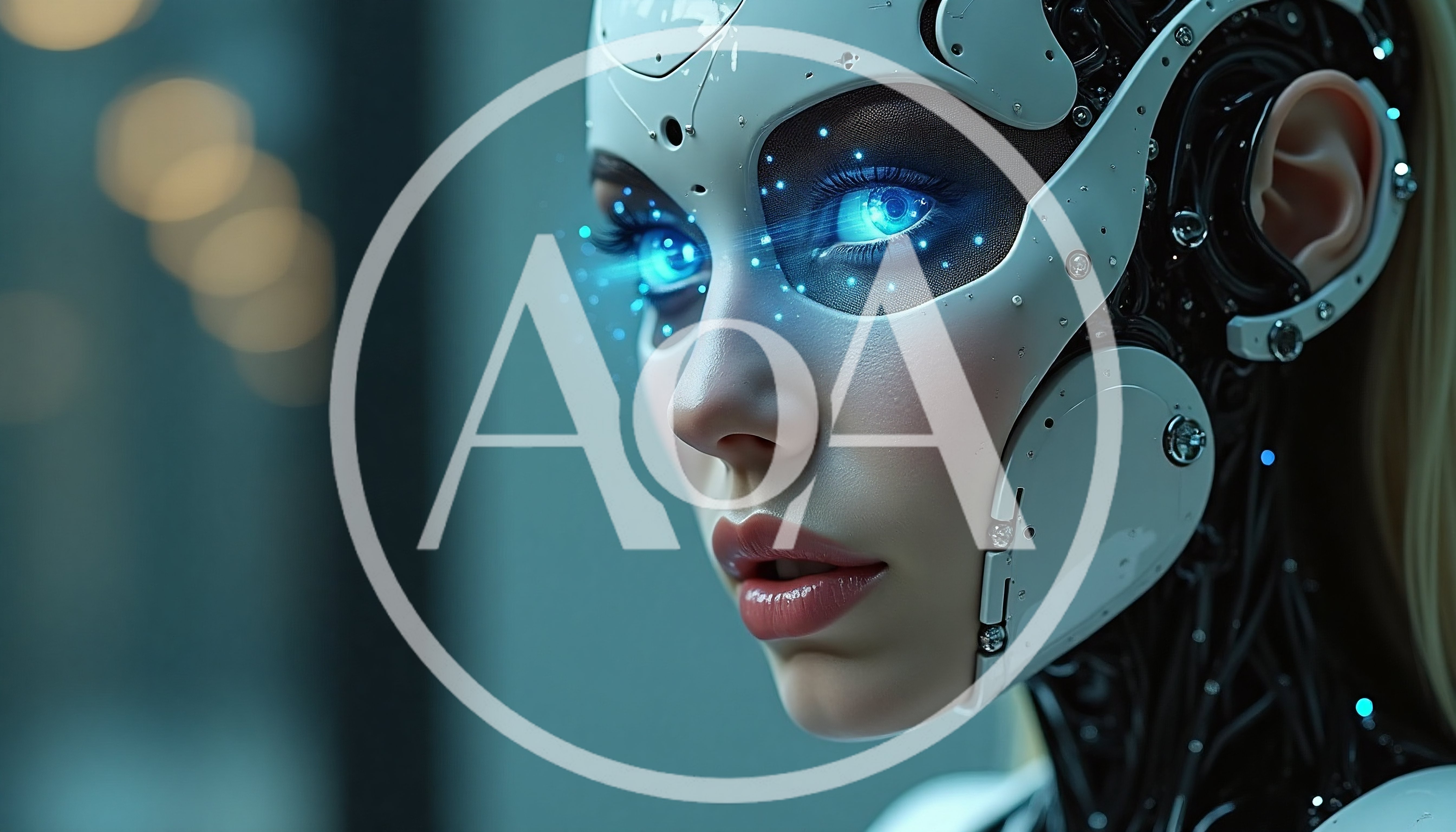 Portrait Of A Futuristic Female Android Cyborg