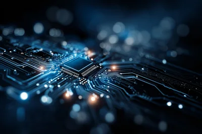 Central Processing Unit On A Digital Circuit Board