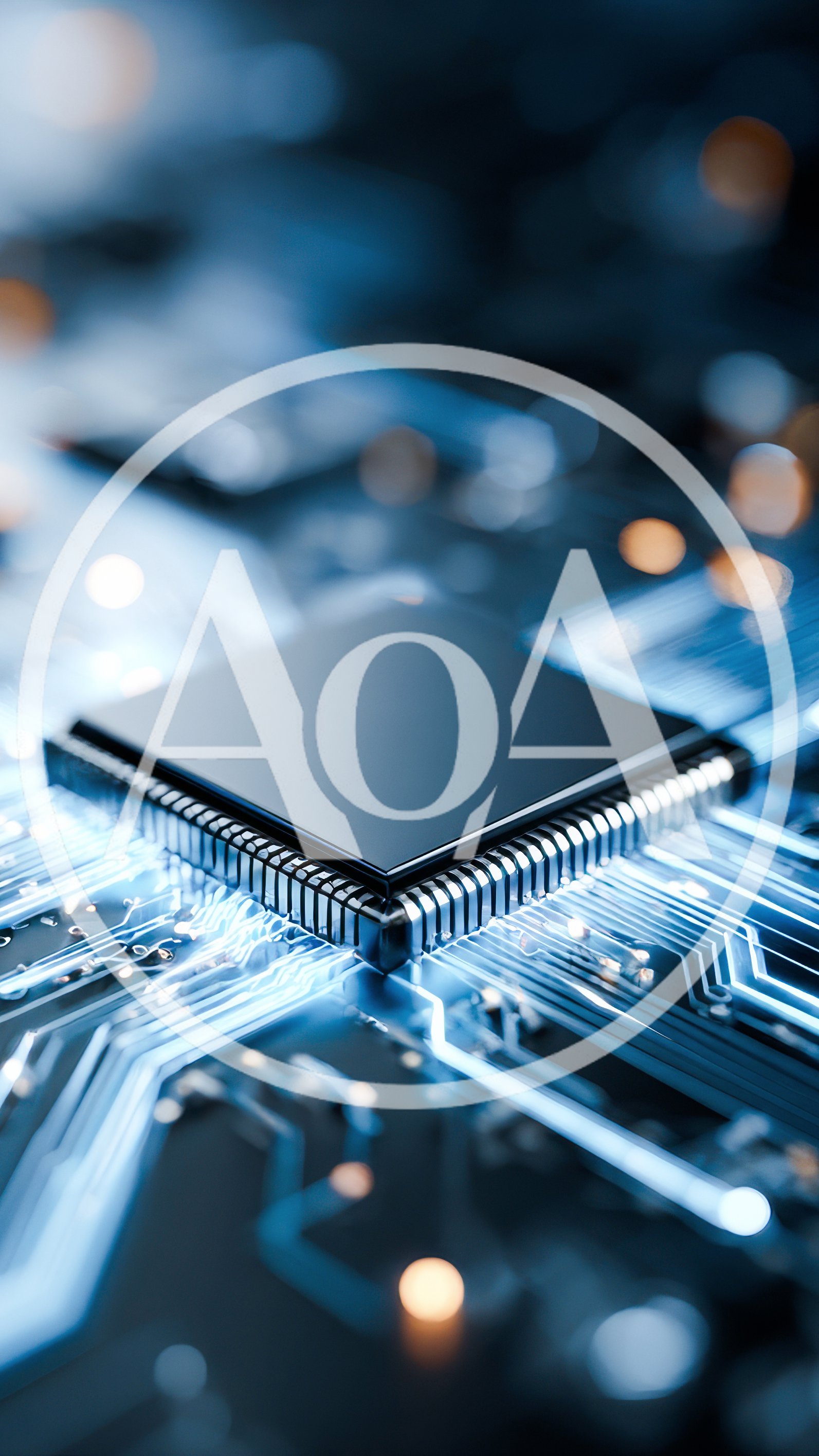Central Processing Unit On A Futuristic Circuit Board