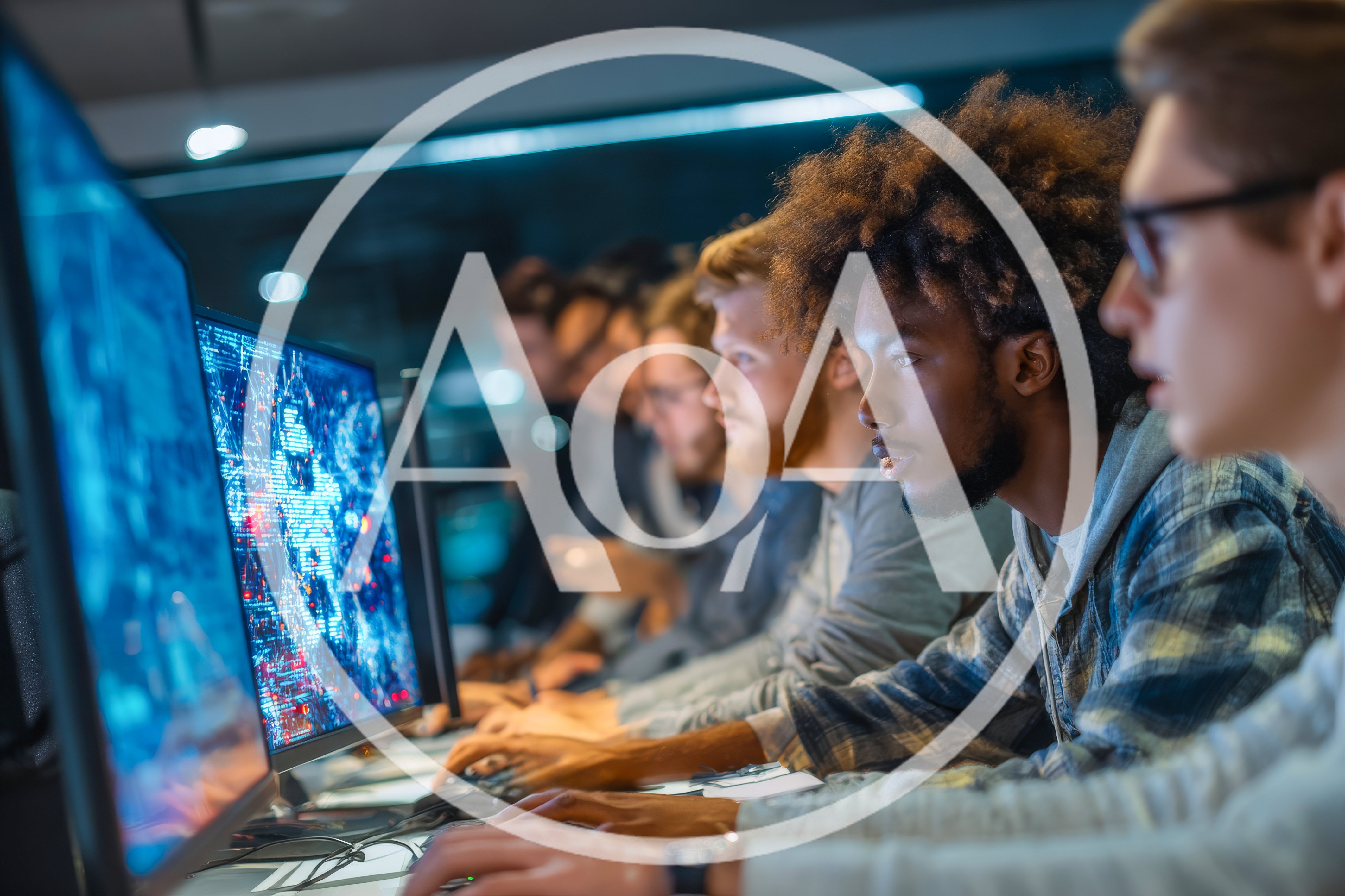 Diverse Team of Software Developers Working in Modern Office