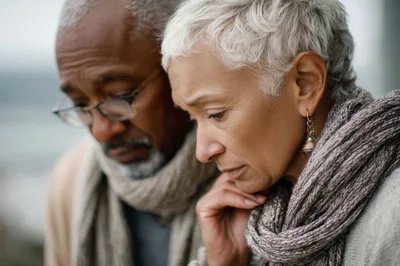 Senior Couple Reflecting Together Outdoors