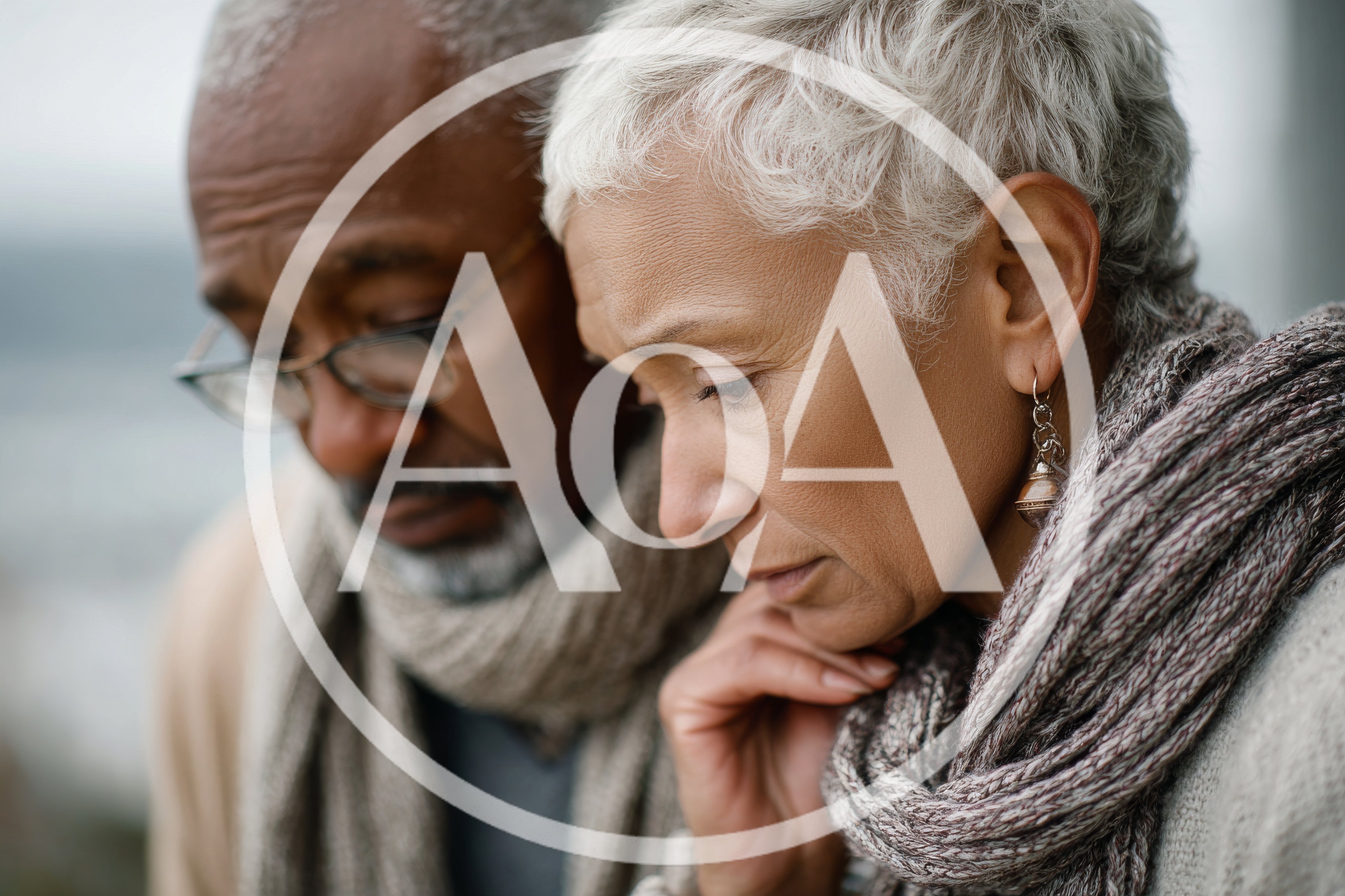 Senior Couple Reflecting Together Outdoors