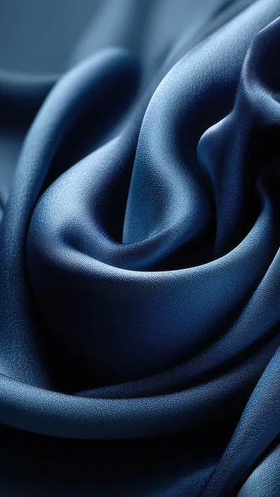 Abstract Background Of Deep Blue Silk Fabric