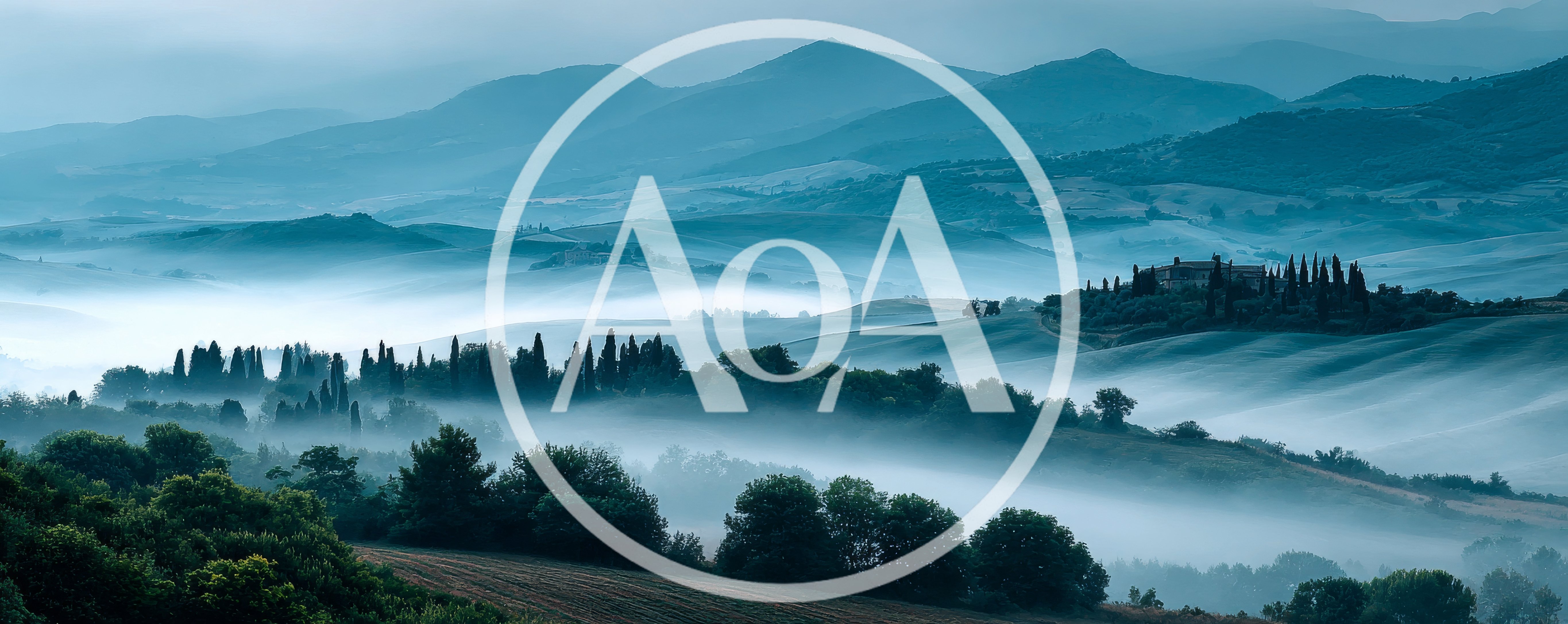 Misty Morning Landscape In The Tuscan Countryside