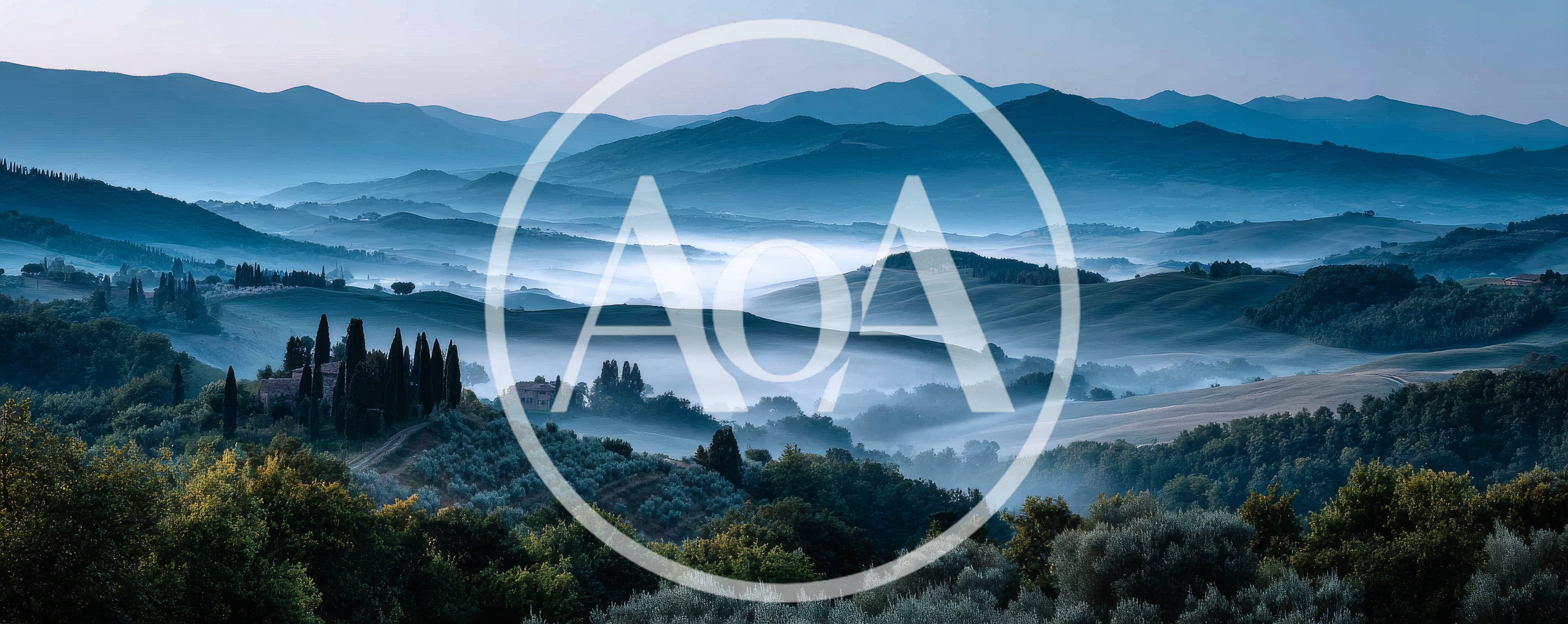 Misty Morning Landscape In The Tuscan Countryside