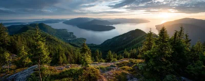 Panoramic View Of Howe Sound From St Marks Summit