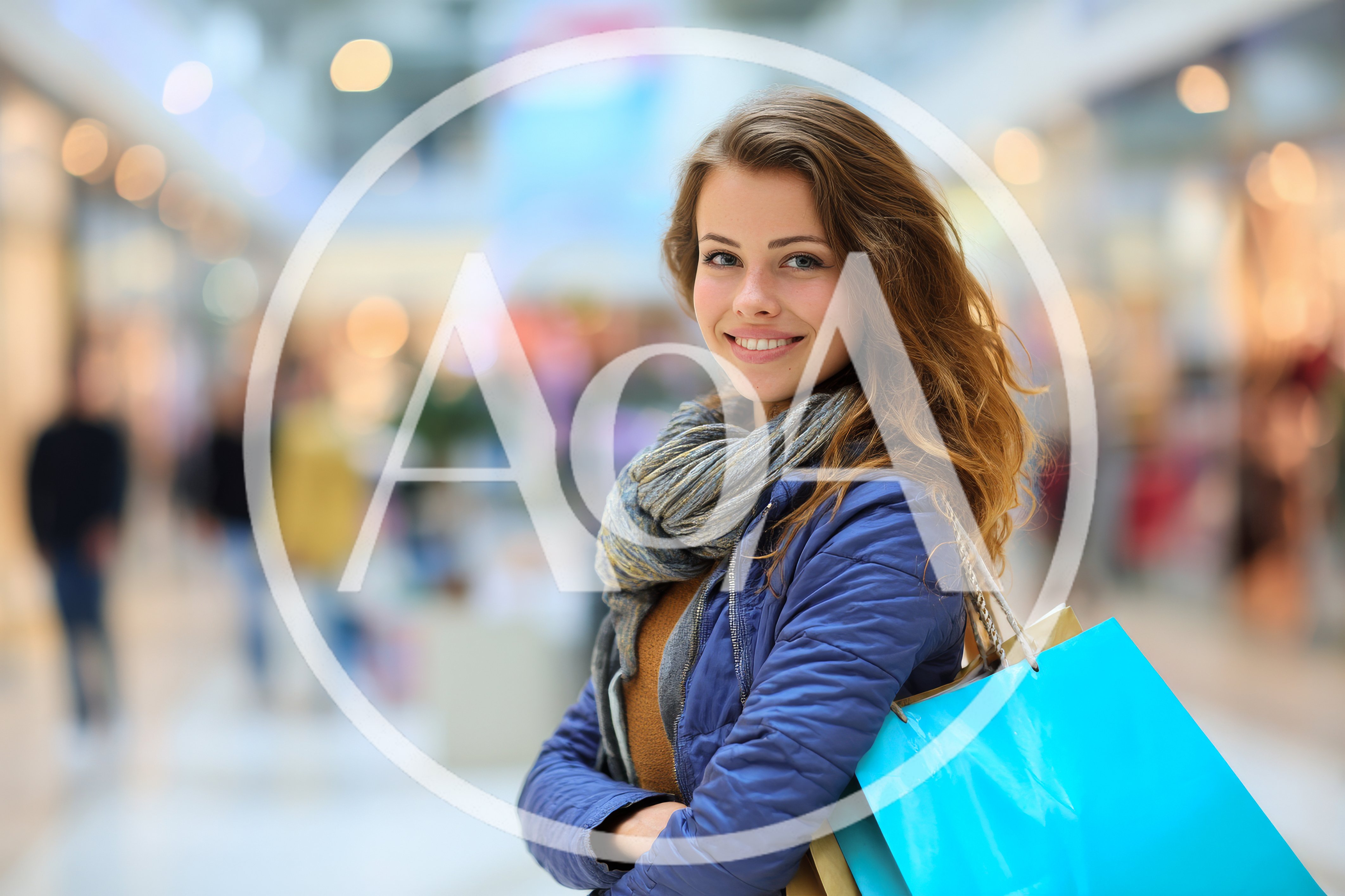 Young Woman Shopping In A Bright Mall