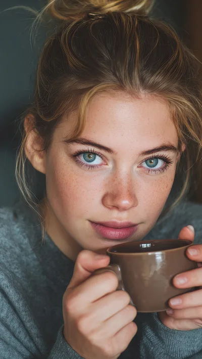 Young Woman Holding A Coffee Mug