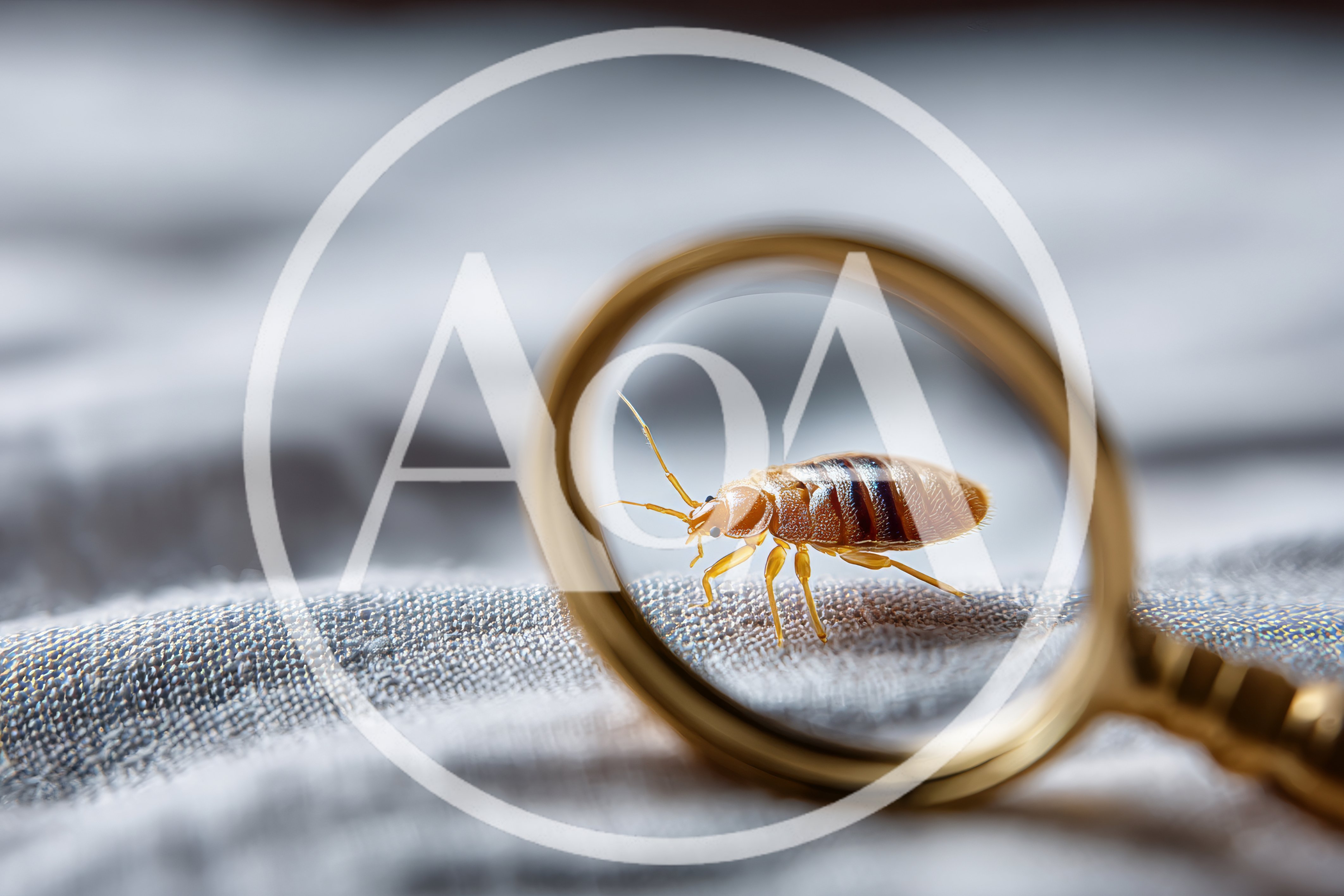 Bed Bug Viewed Through A Magnifying Glass