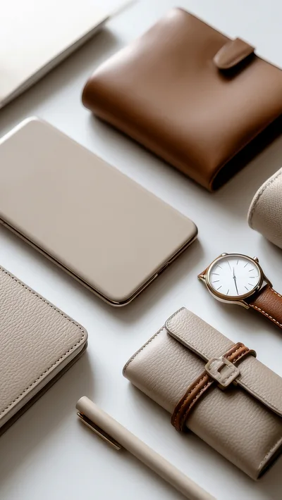 Minimalist Flat Lay Of Professional Office Accessories