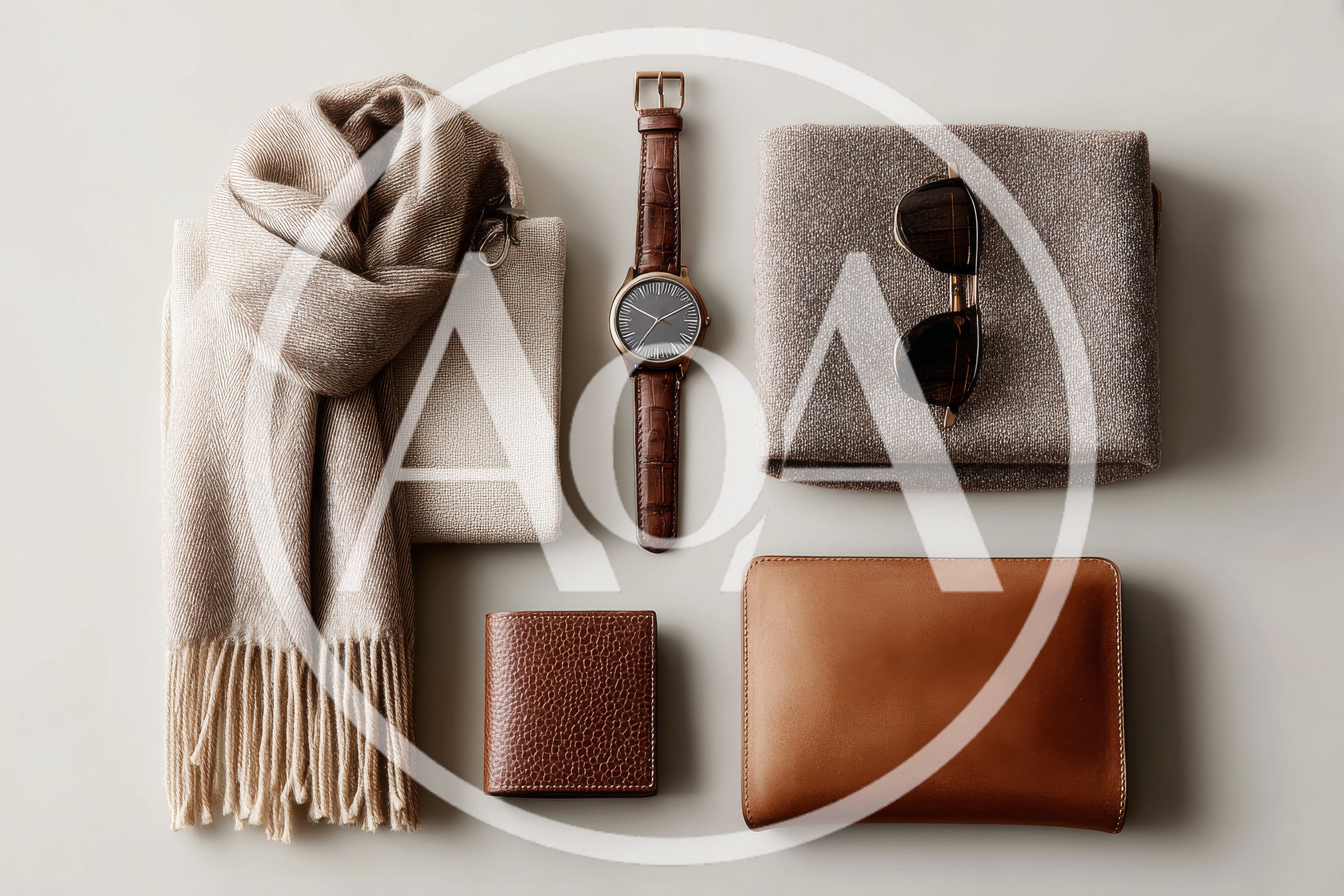Flat Lay Of Men's Fashion Accessories