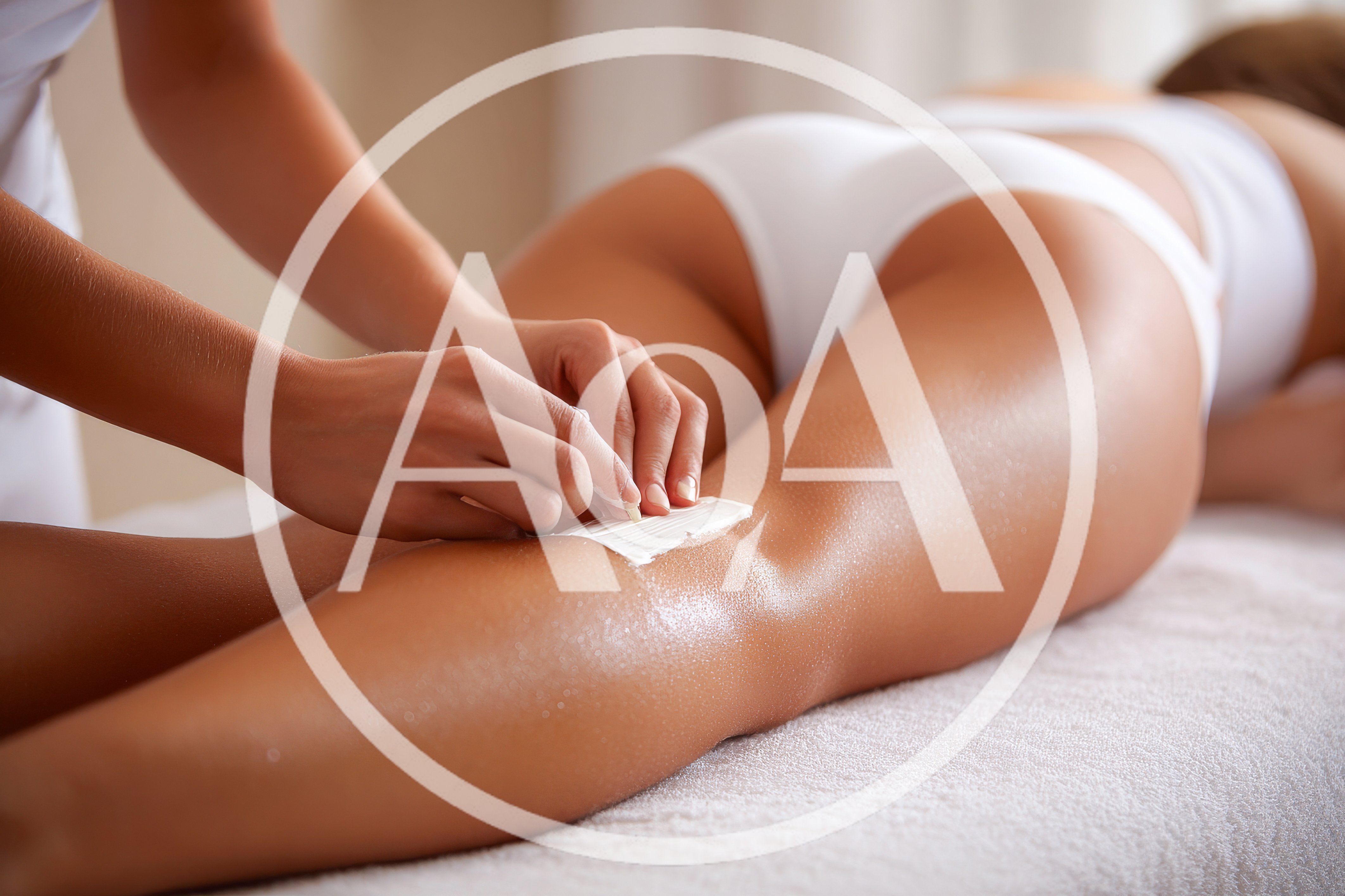 Professional Leg Waxing Treatment In A Spa