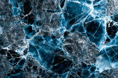 Abstract Blue And Black Marble Stone Texture