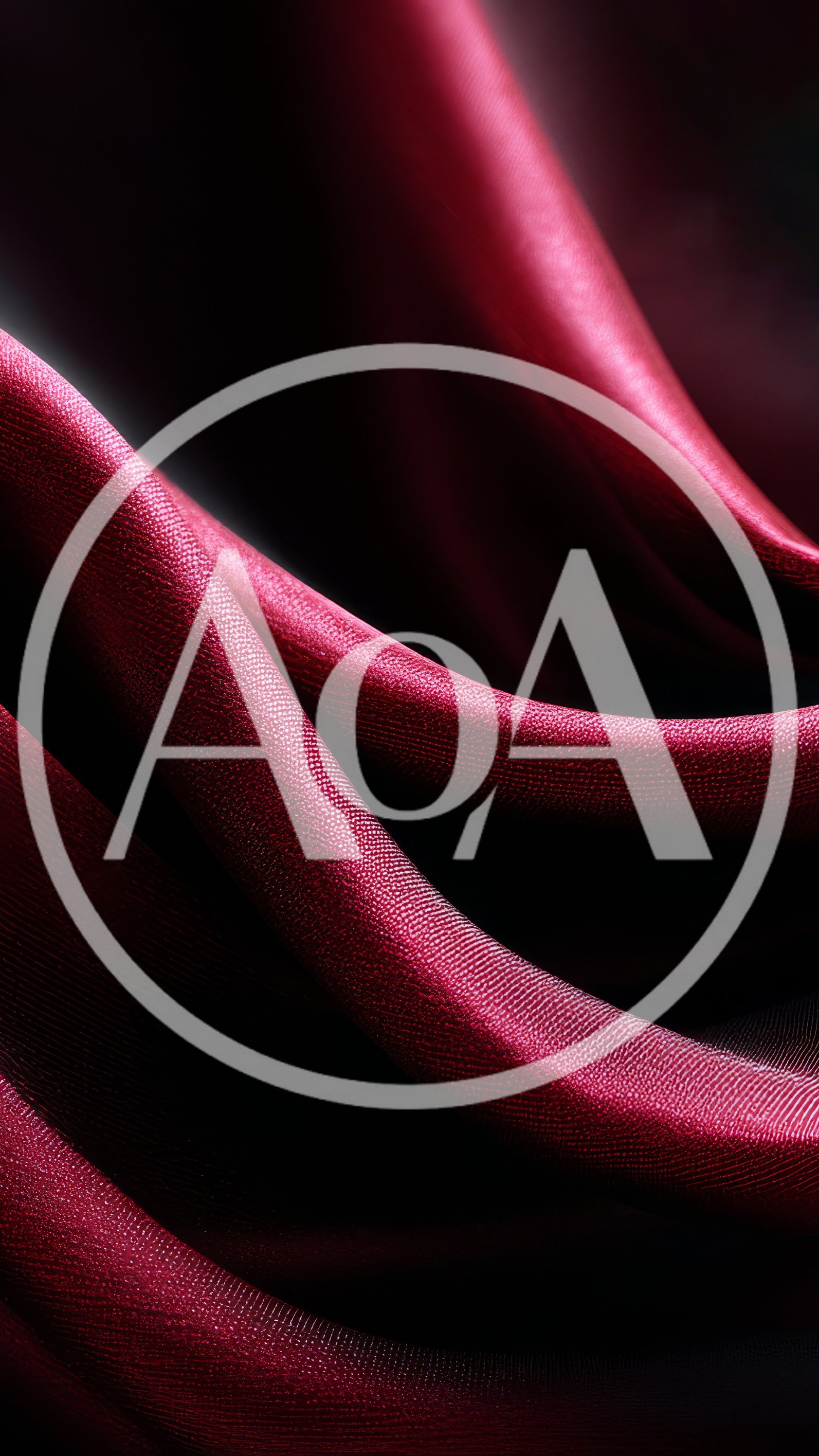 Abstract Red Silk Fabric Waves Background