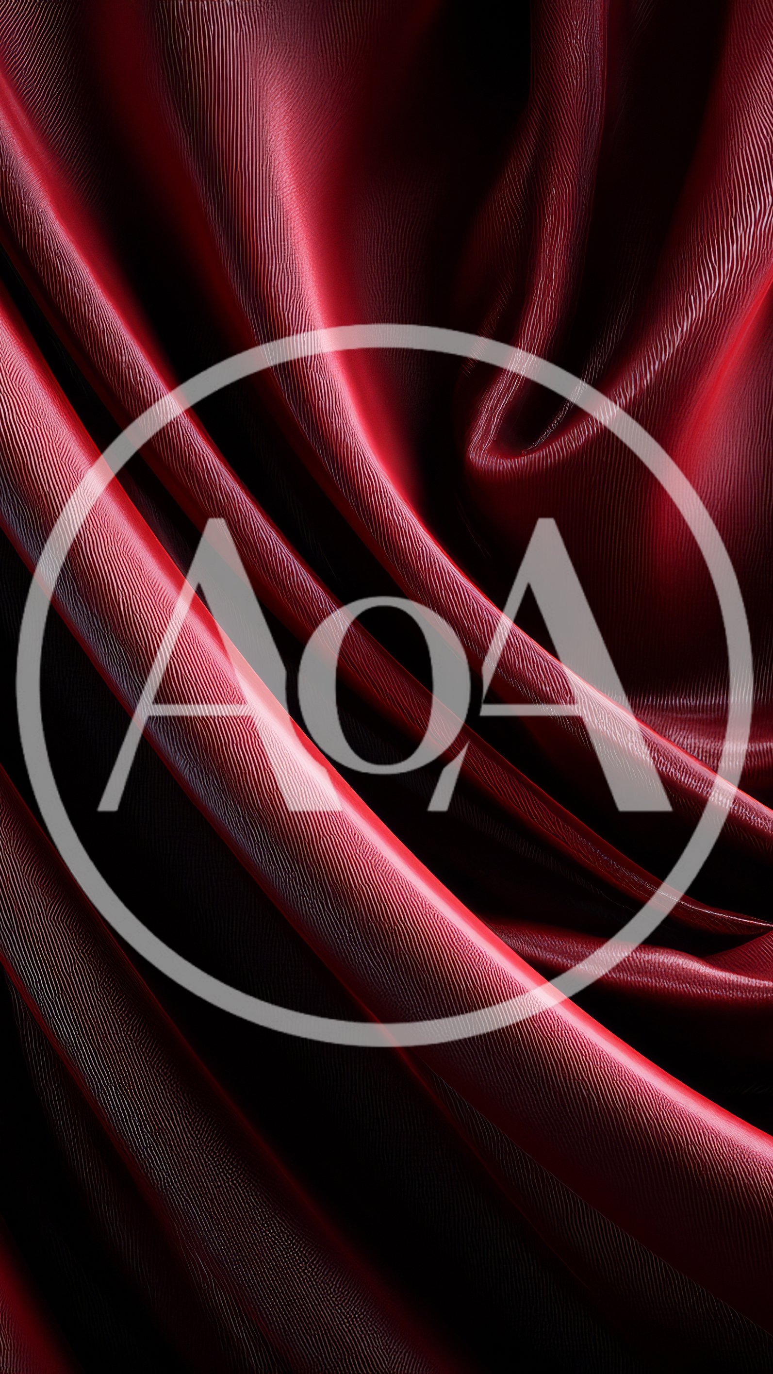 Abstract Red Fabric Draped In Elegant Folds