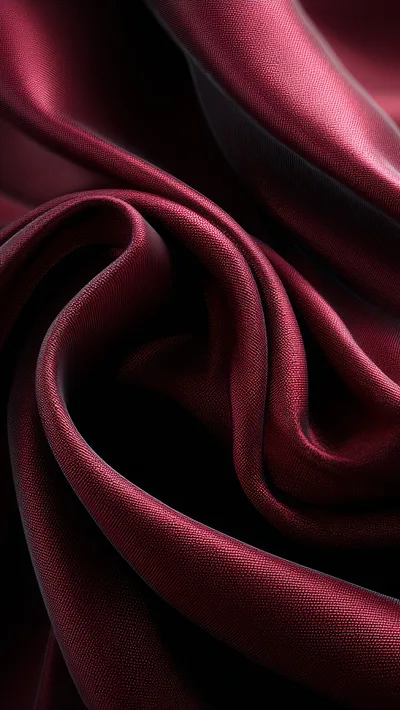 Abstract Background of Deep Red Satin Fabric