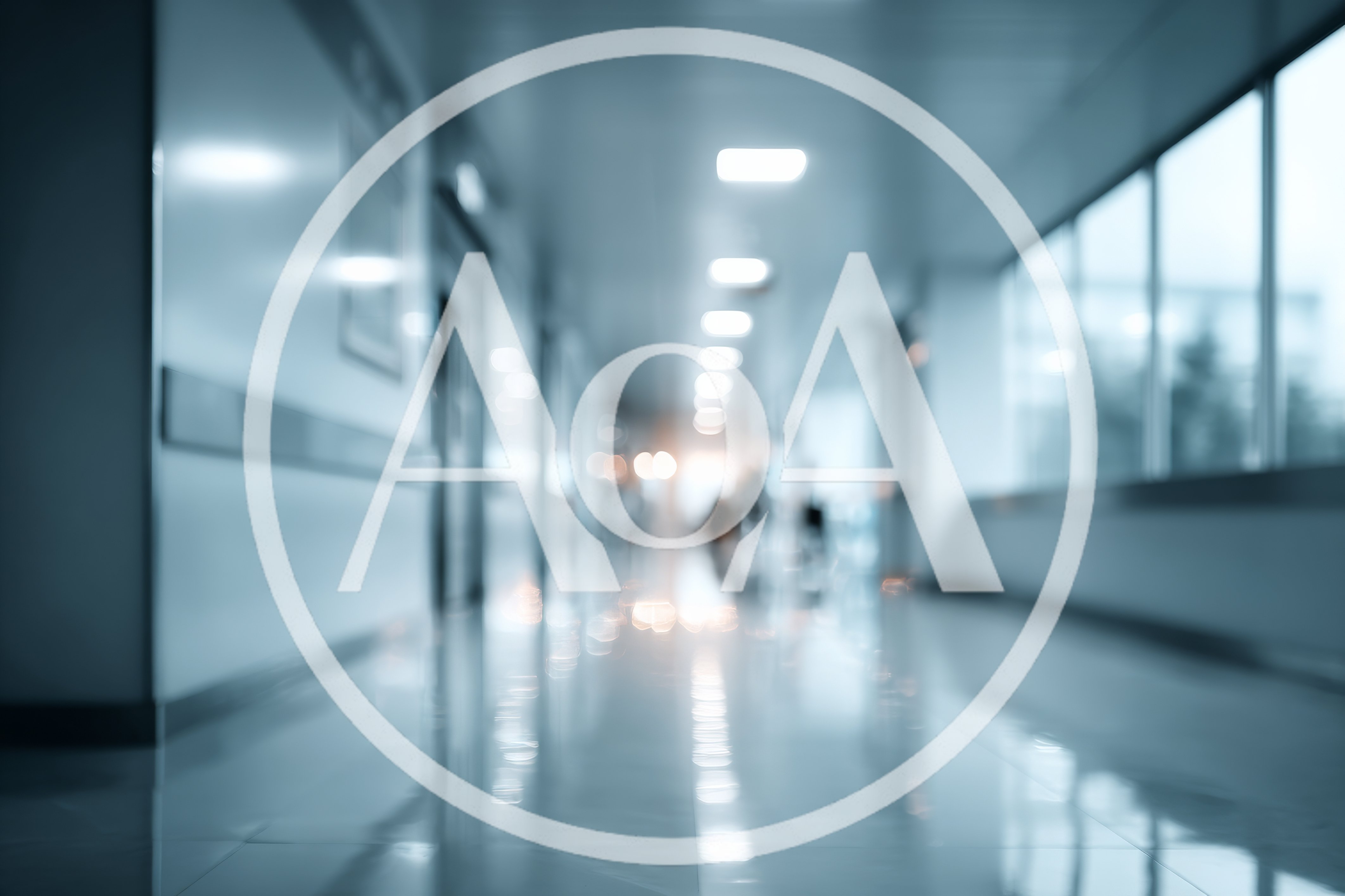 Blurred Hospital Corridor With Bright Lighting