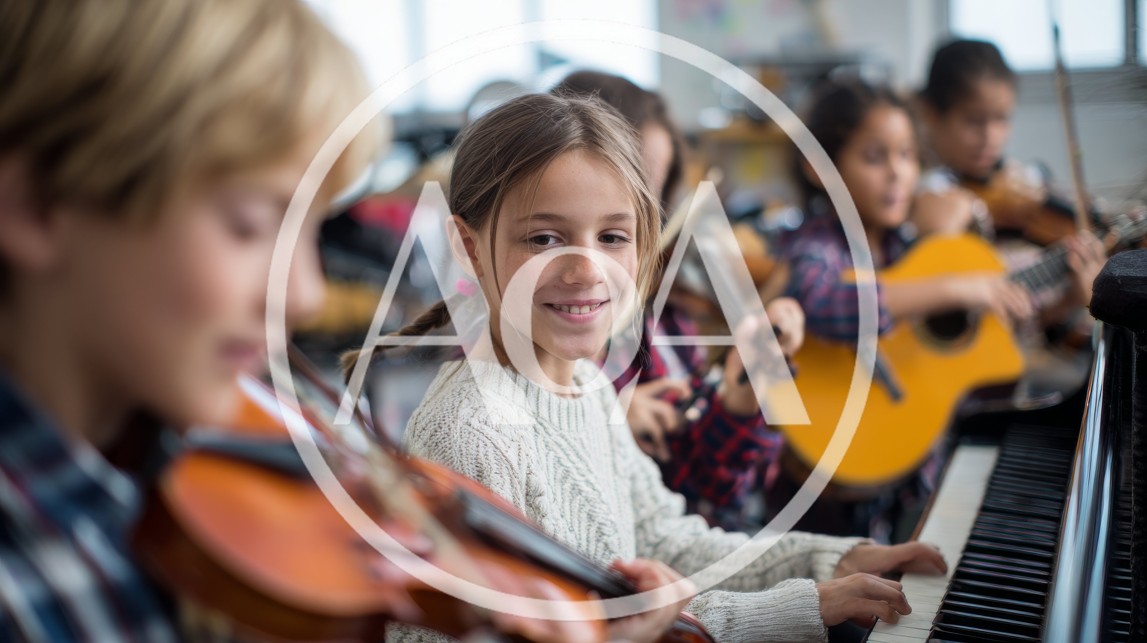 Children Playing Musical Instruments in a Classroom
