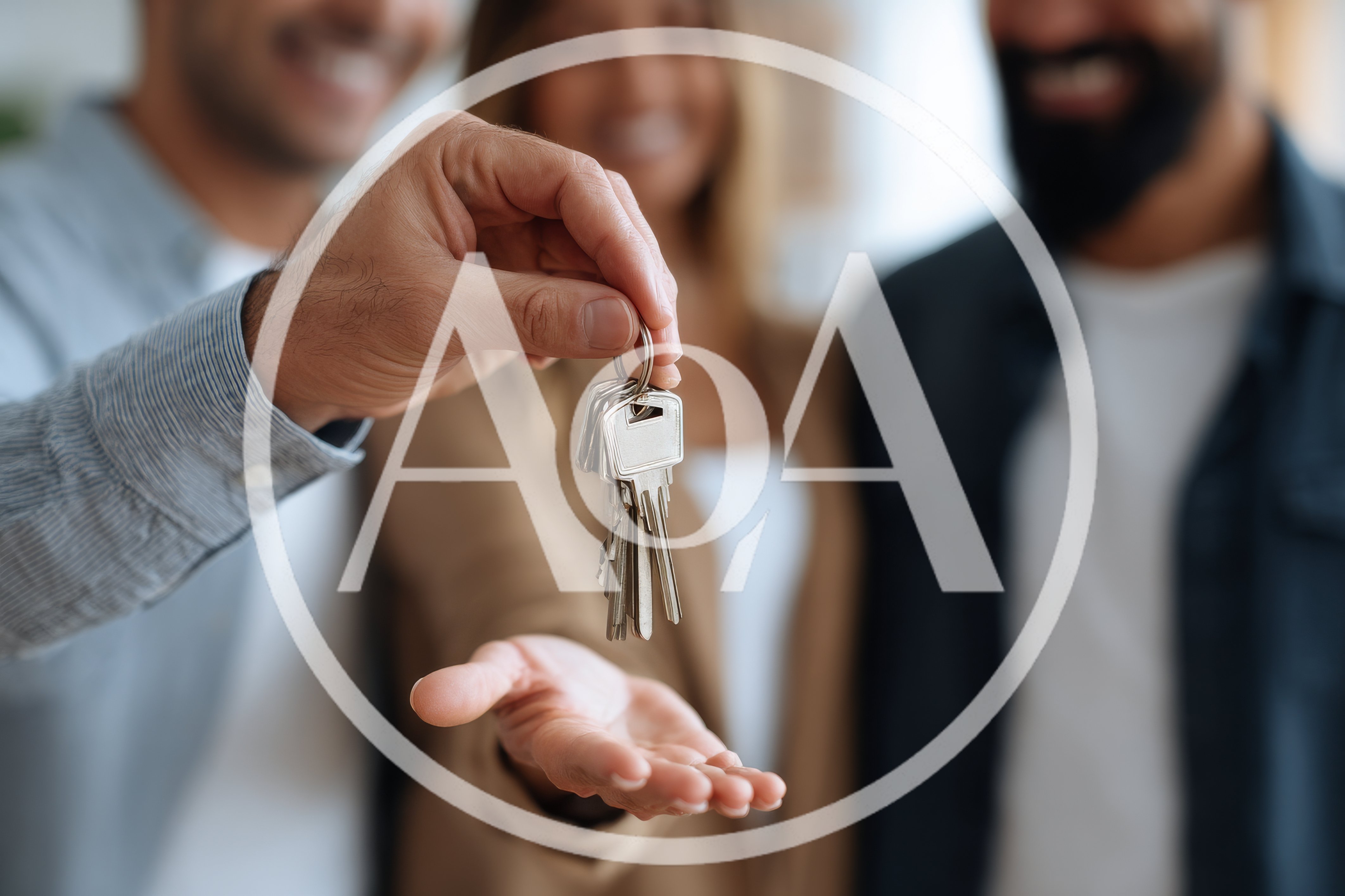 Real Estate Agent Handing Over House Keys
