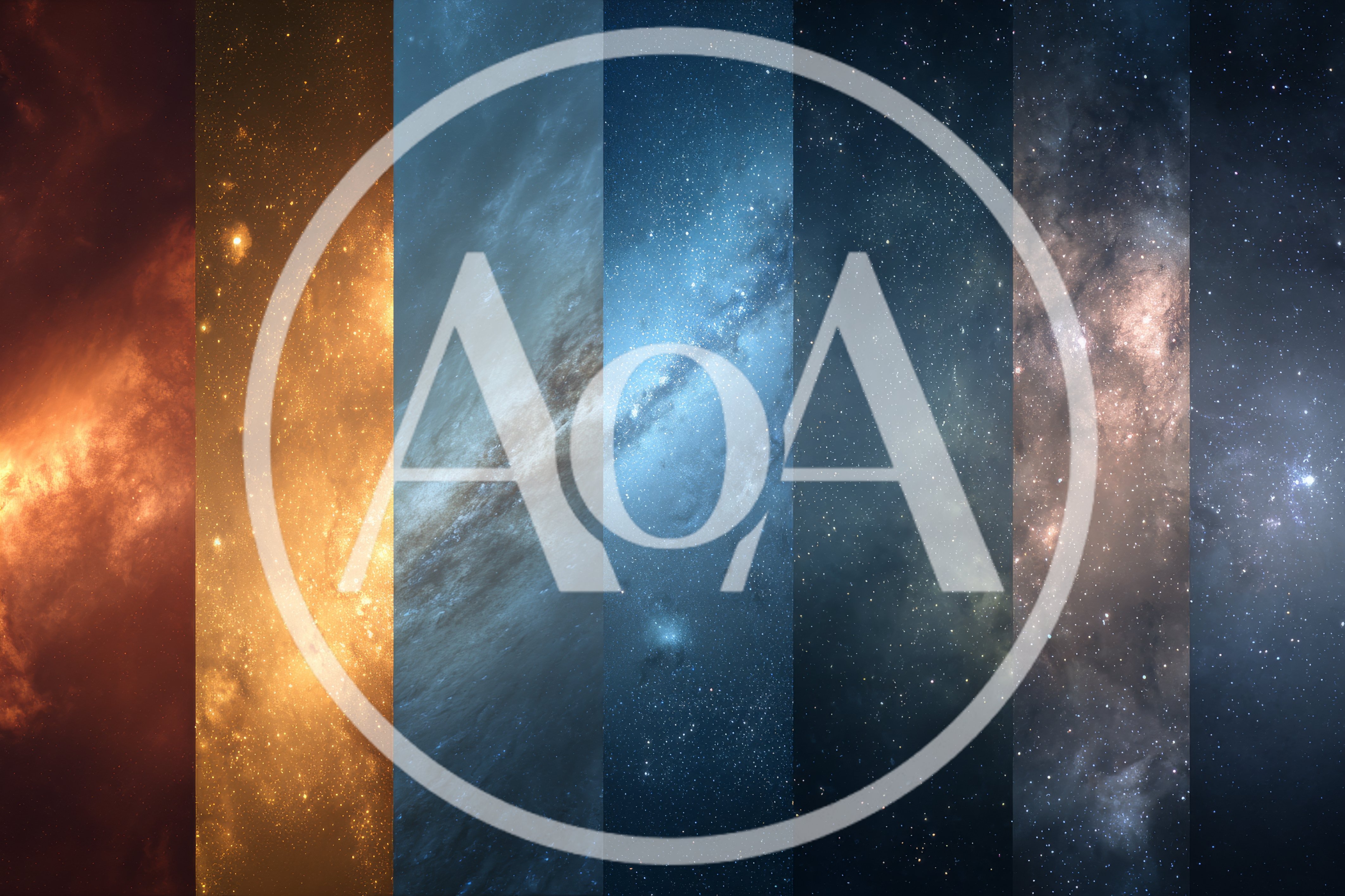 Abstract Vertical Panels Of Deep Space Nebula Backgrounds
