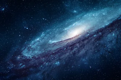 Spiral Galaxy Rotating In Deep Space