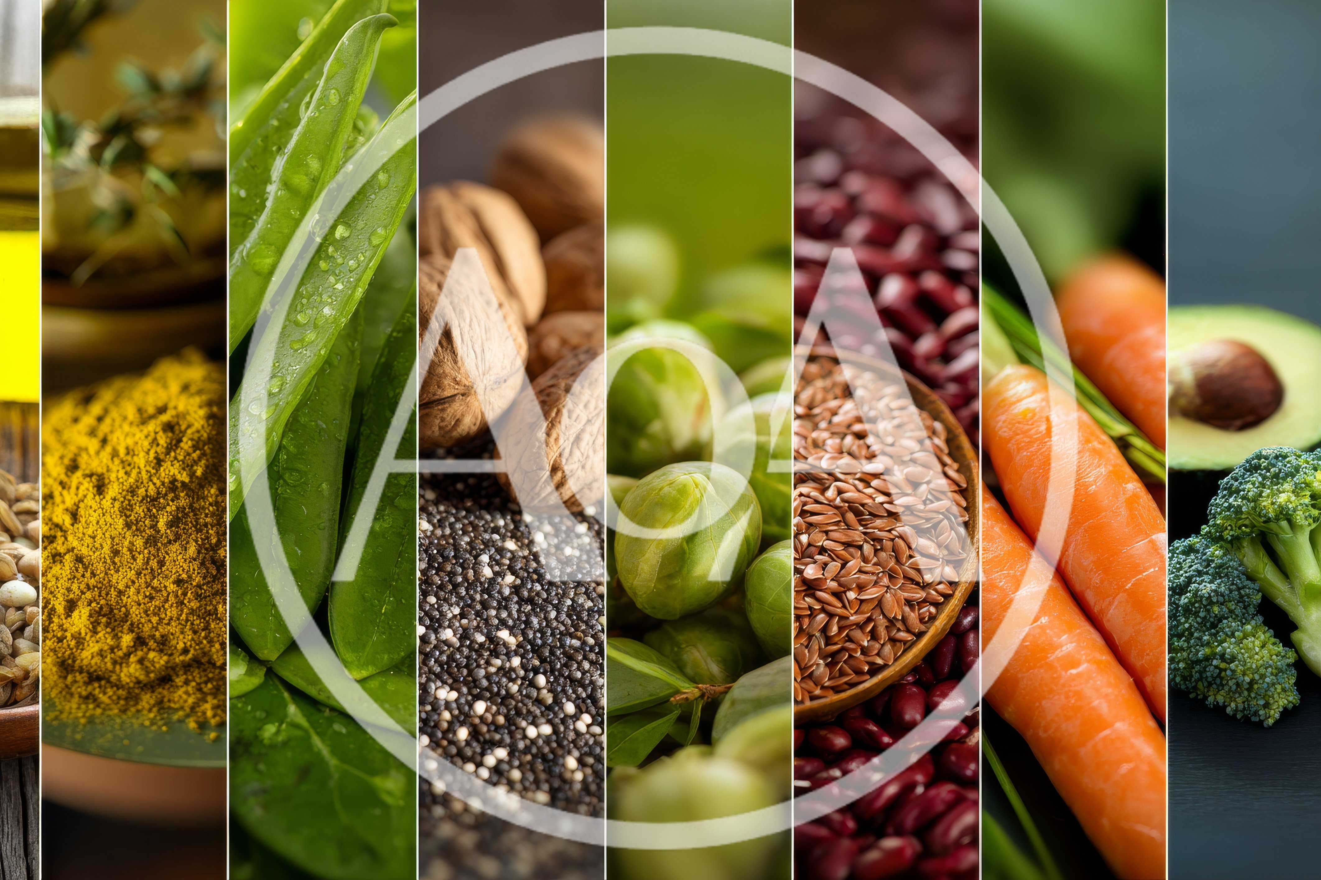 Collage of Healthy Whole Foods and Superfoods
