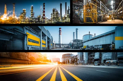 Industrial Manufacturing Complex And Refinery Infrastructure