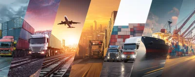 Global Logistics And Transportation Industry Collage