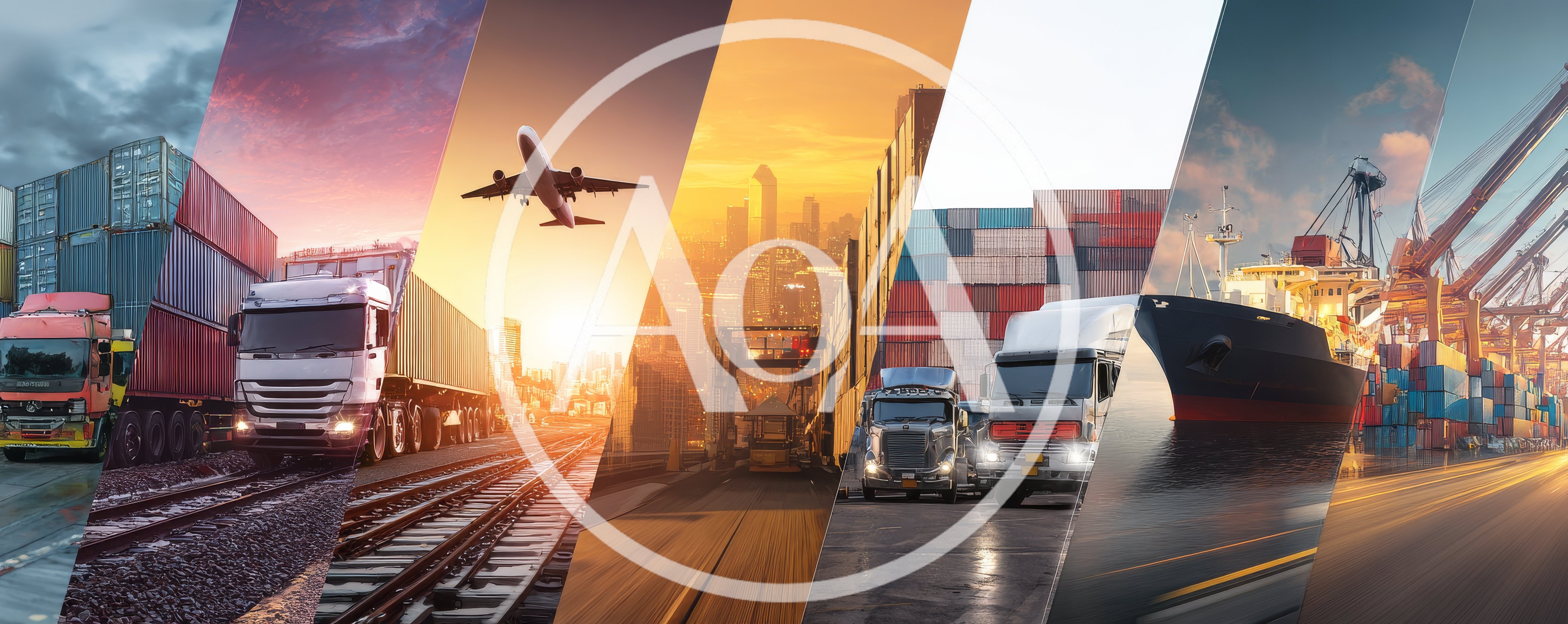 Global Logistics And Transportation Industry Collage