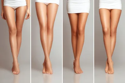 Collage Of Smooth Tanned Female Legs