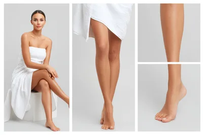 Woman With Smooth Skin In White Towel