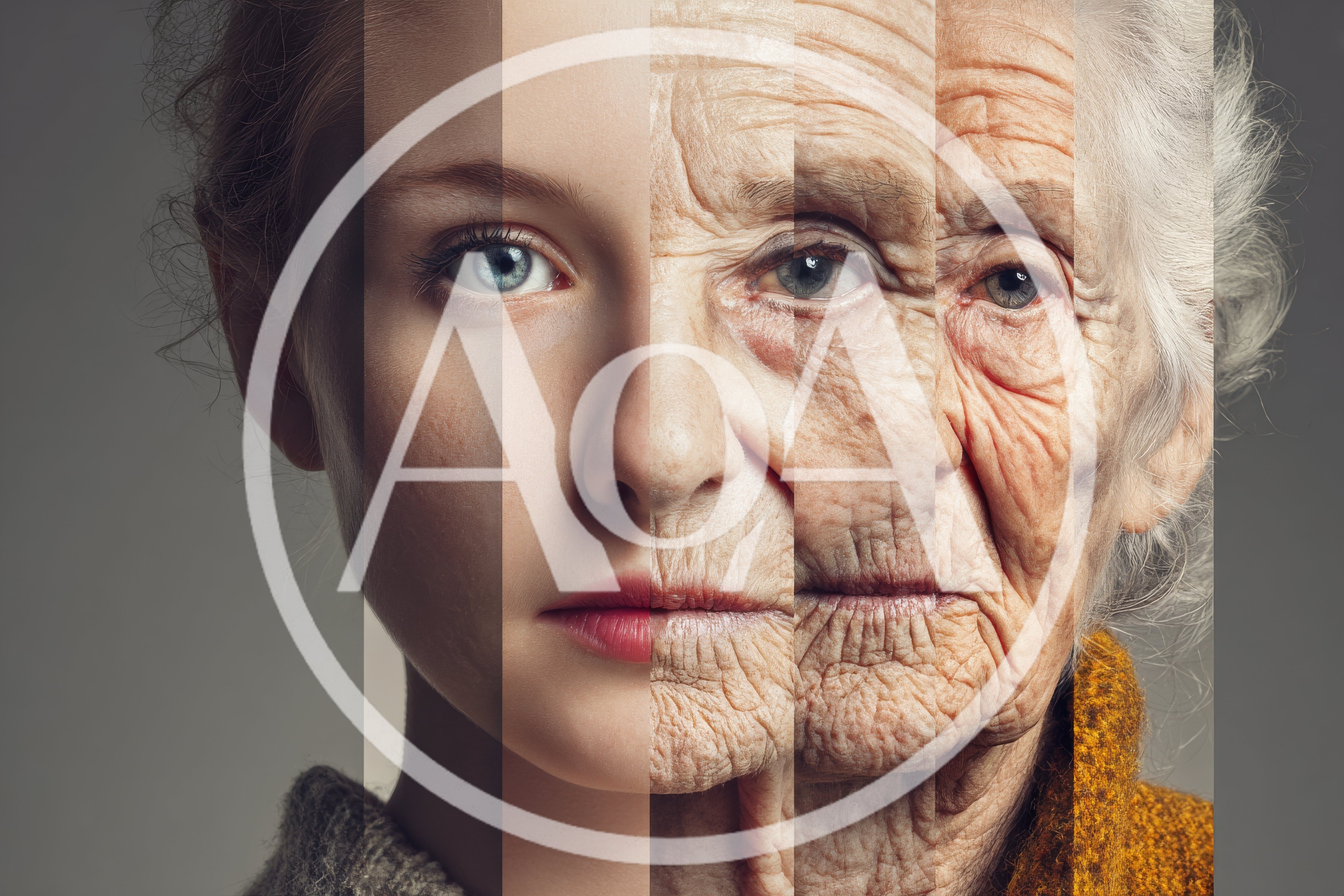 Composite Portrait Showing Human Aging Process