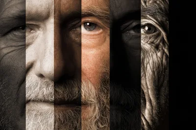 Composite Portrait Of Aging Man Face Progression