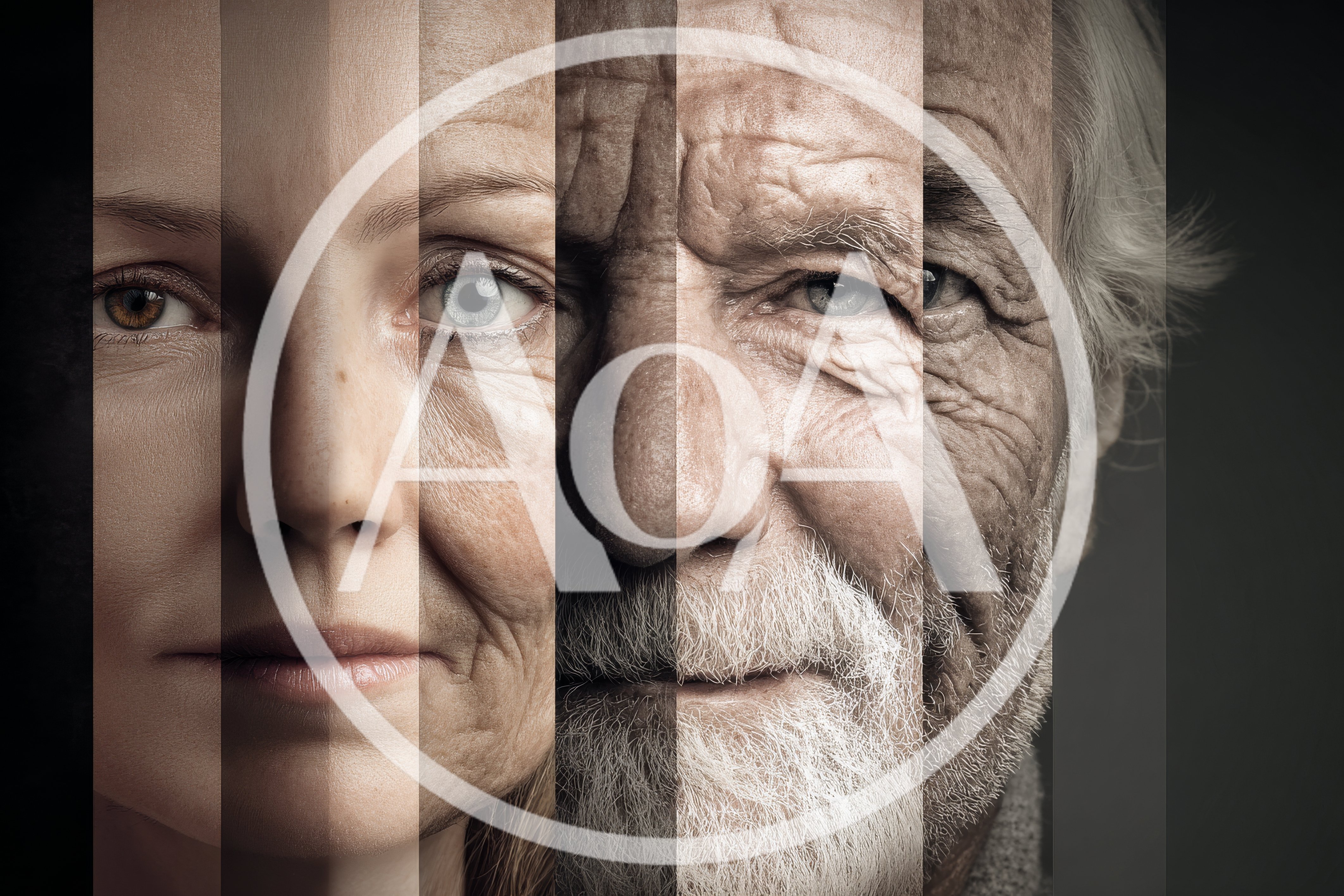 Composite Portrait Showing Human Aging Process