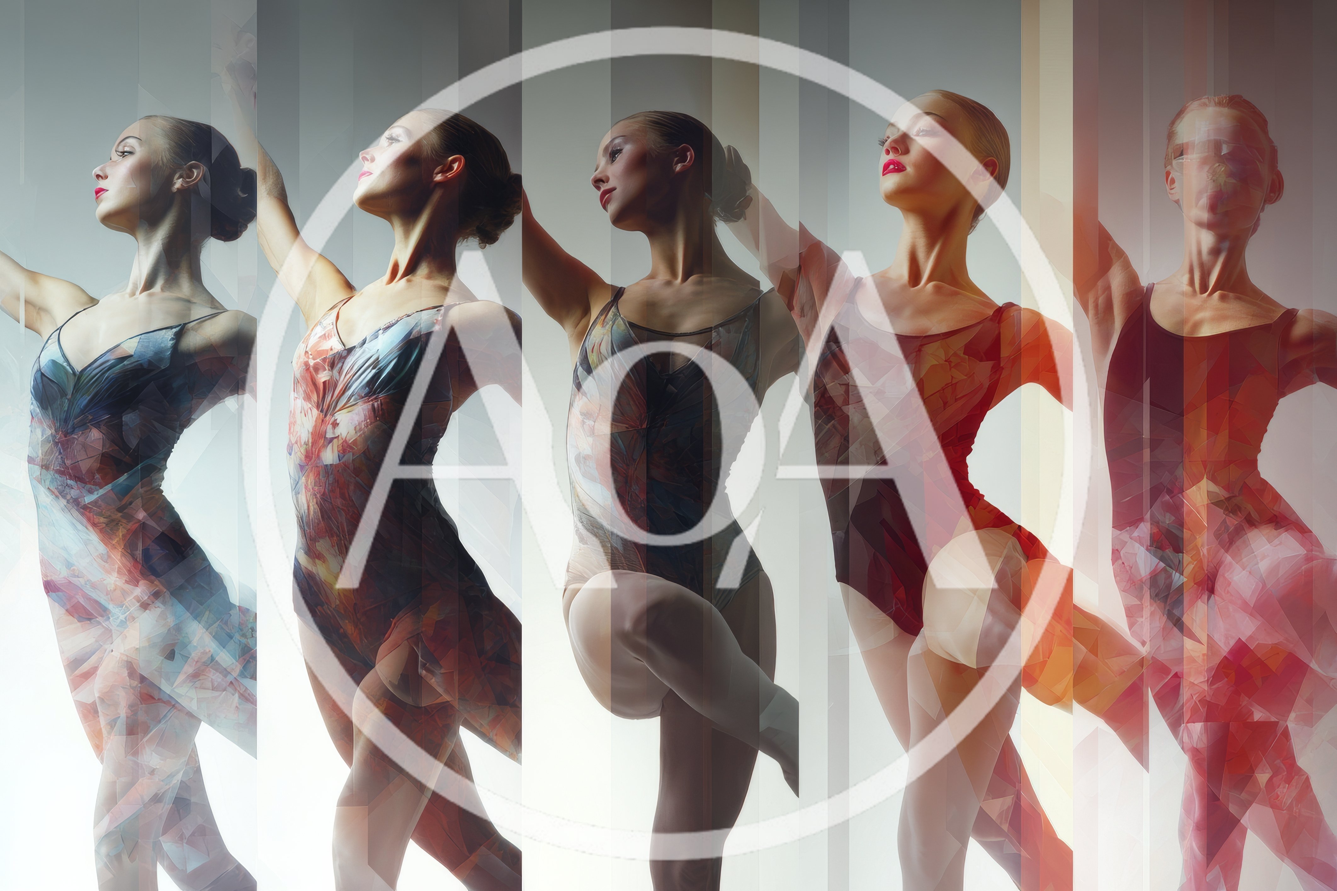 Abstract Multi Exposure Ballet Dancer In Motion