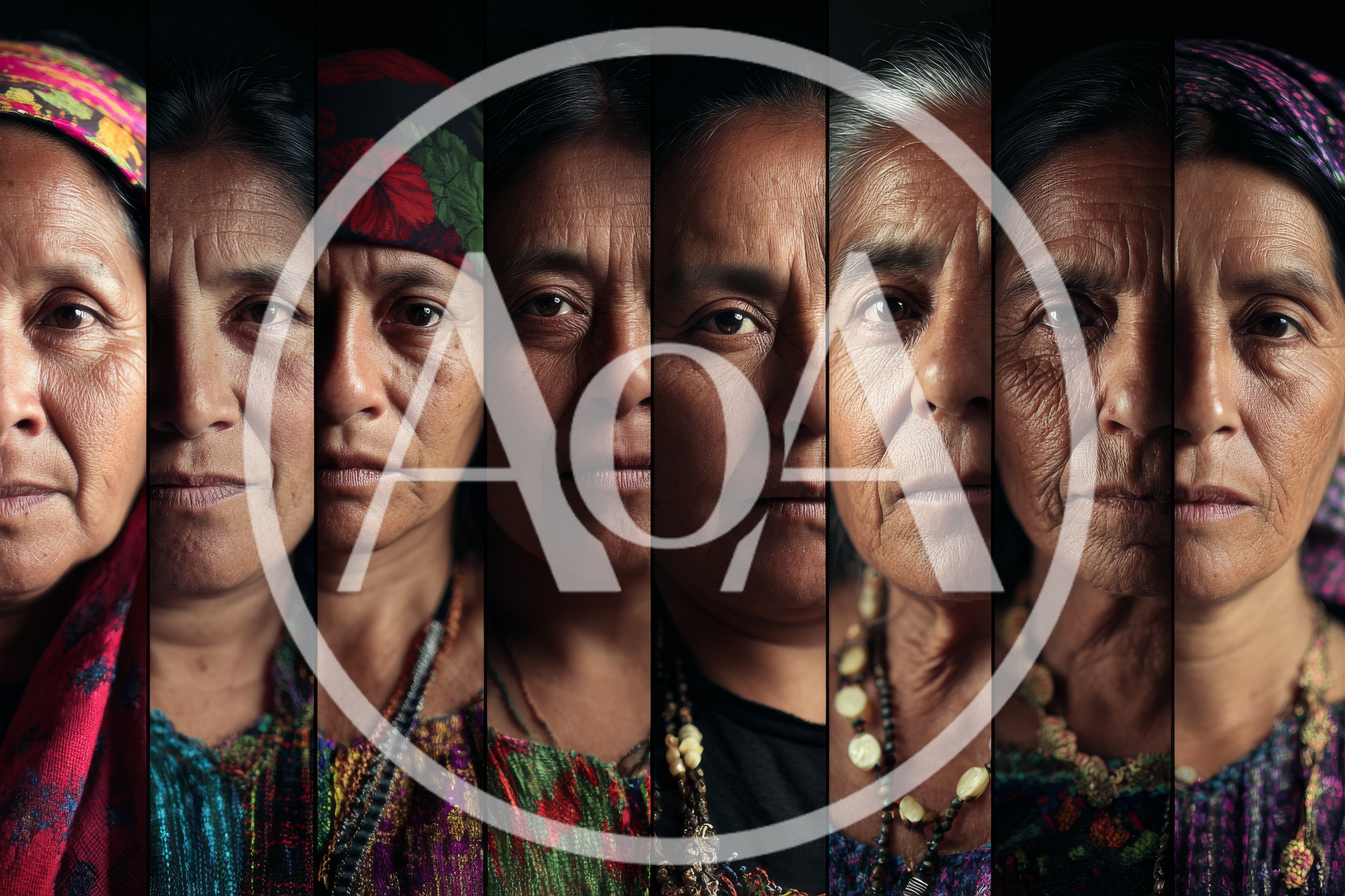 Portrait Collage Of Indigenous Mayan Women