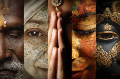 Collage Of Diverse Cultural And Spiritual Portraits