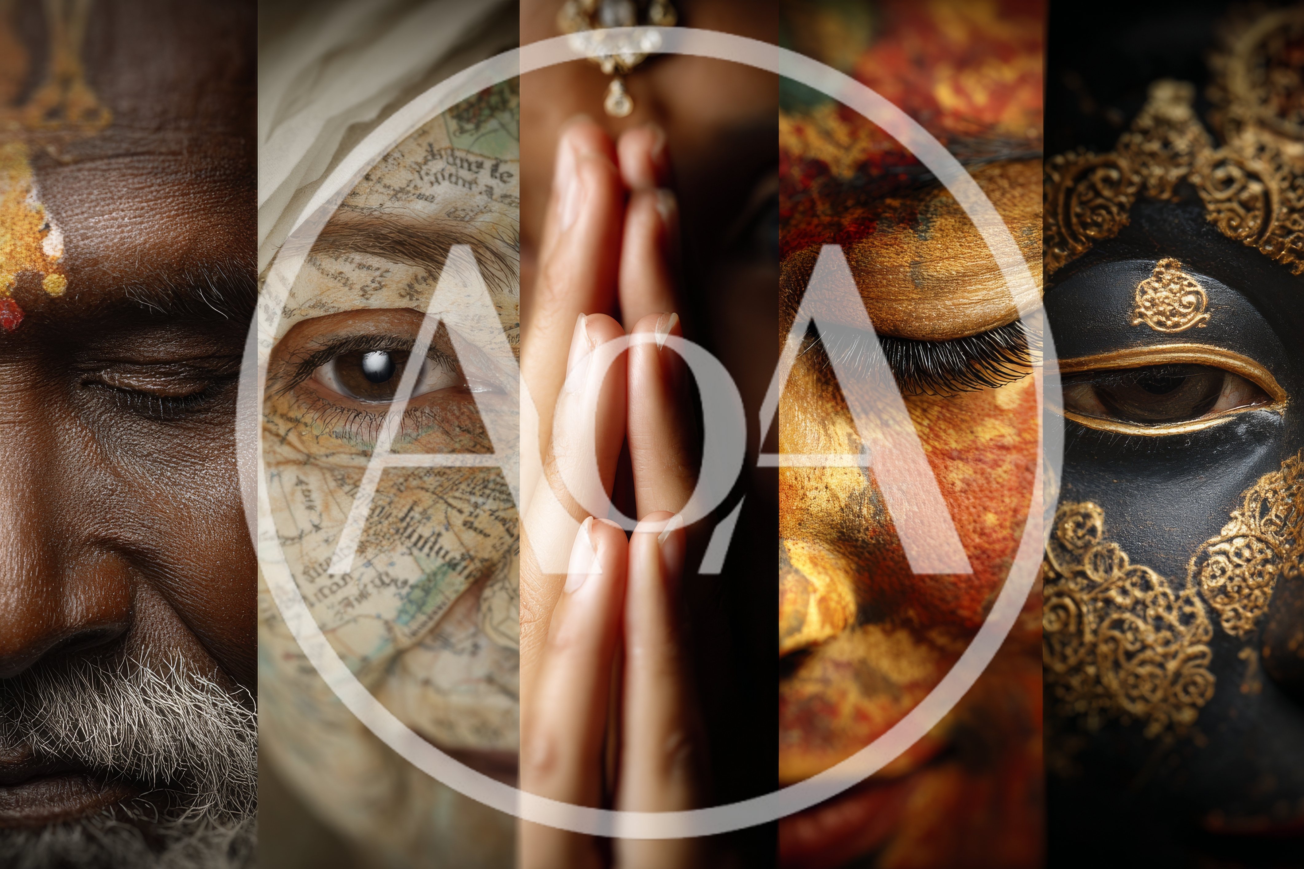 Collage Of Diverse Cultural And Spiritual Portraits