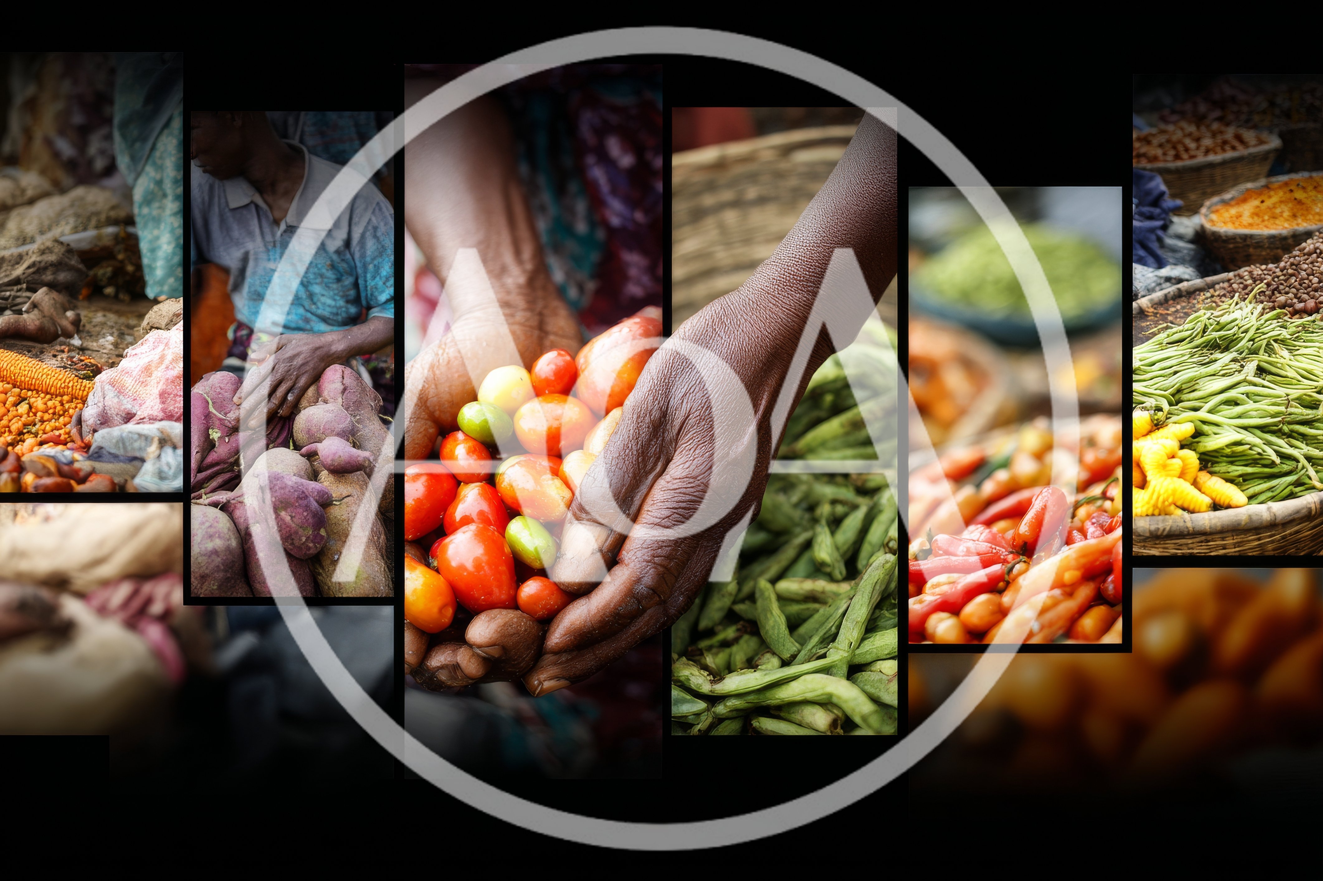 Market Vendors Selling Fresh Produce In Africa