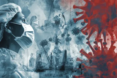 Medical Professional Facing Global Pandemic Crisis Concept