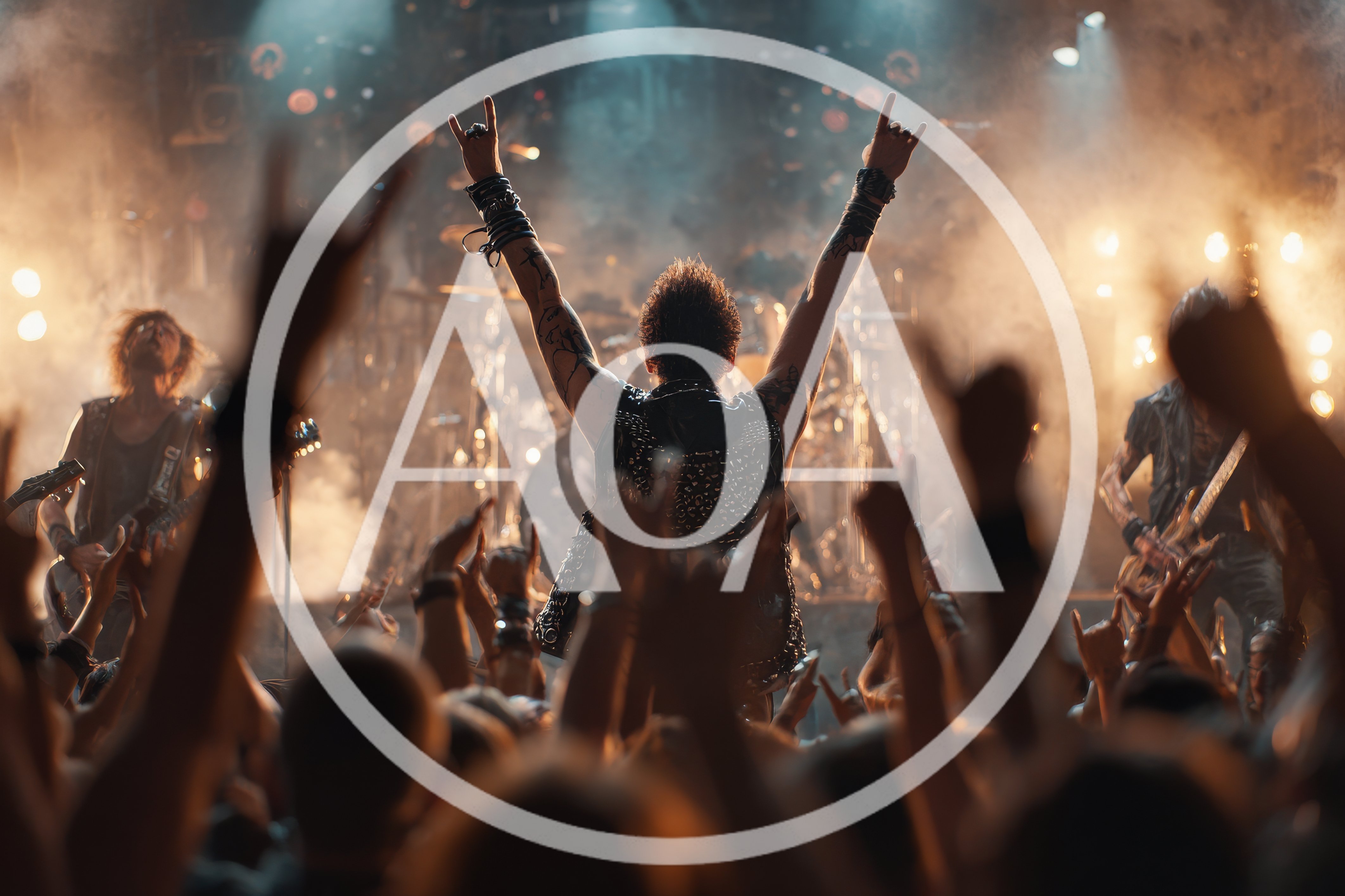 Rock Band Performing Live On Stage At Concert